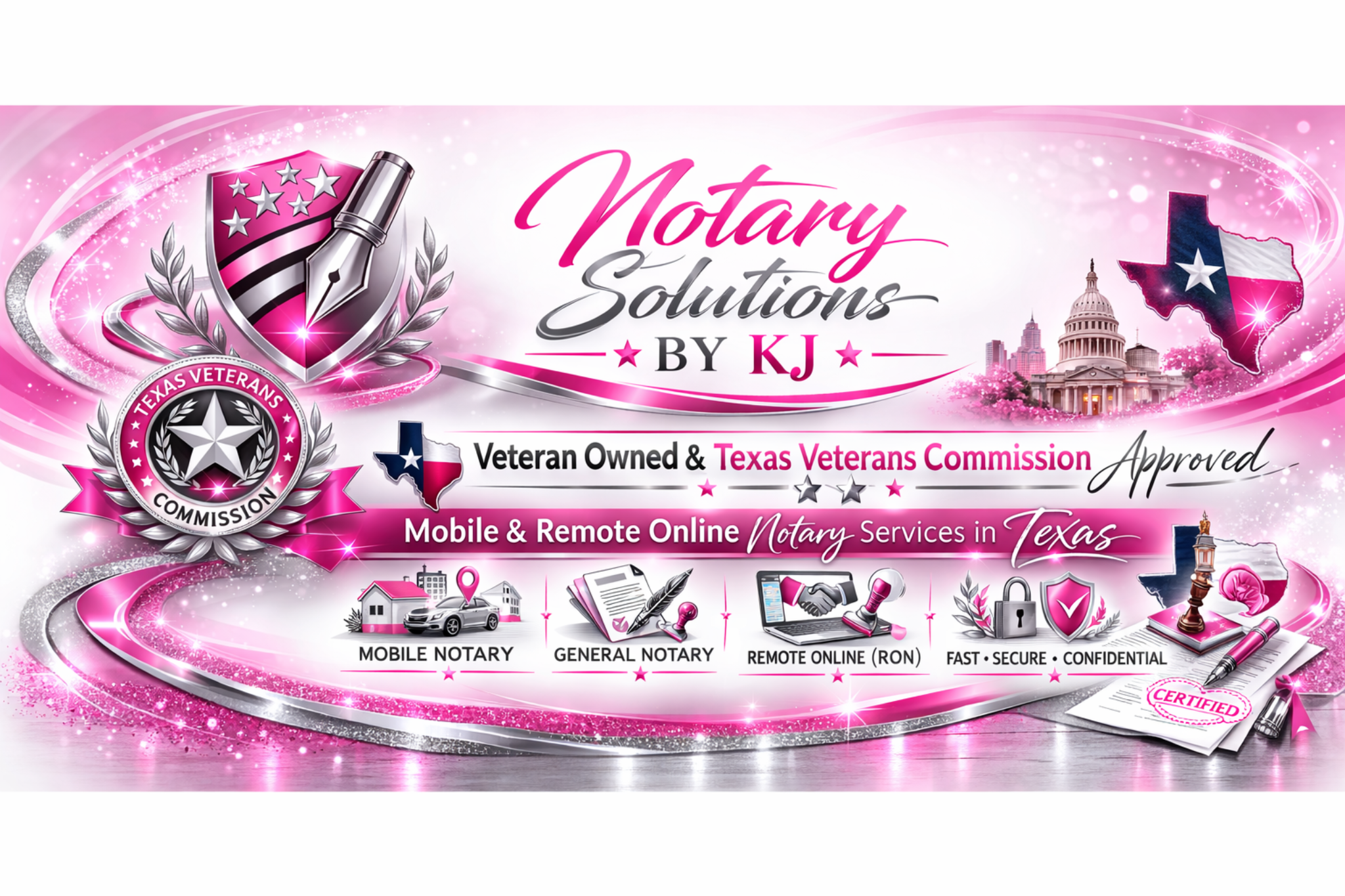 Proudly serving Texas banner